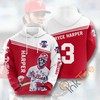 Gifts For Men - Custom All Over Print Sports Baseball Mlb Philadelphia Phillies Usa Hoodie 3D 2