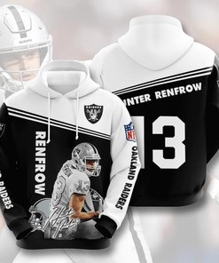 Gifts For Men - Custom All Over Print Sports Team Hunter Renfrow Oakland Raiders Hoodie 3D