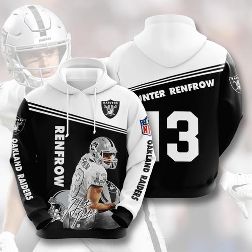 Gifts For Men - Custom All Over Print Sports Team Hunter Renfrow Oakland Raiders Hoodie 3D