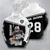 Gifts For Men - Custom All Over Print Sports Team Josh Jacobs Oakland Raiders Hoodie 3D
