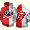 Gifts For Men - Custom All Over Print Sports Team The Rolling Stones Signatures Hoodie 3D