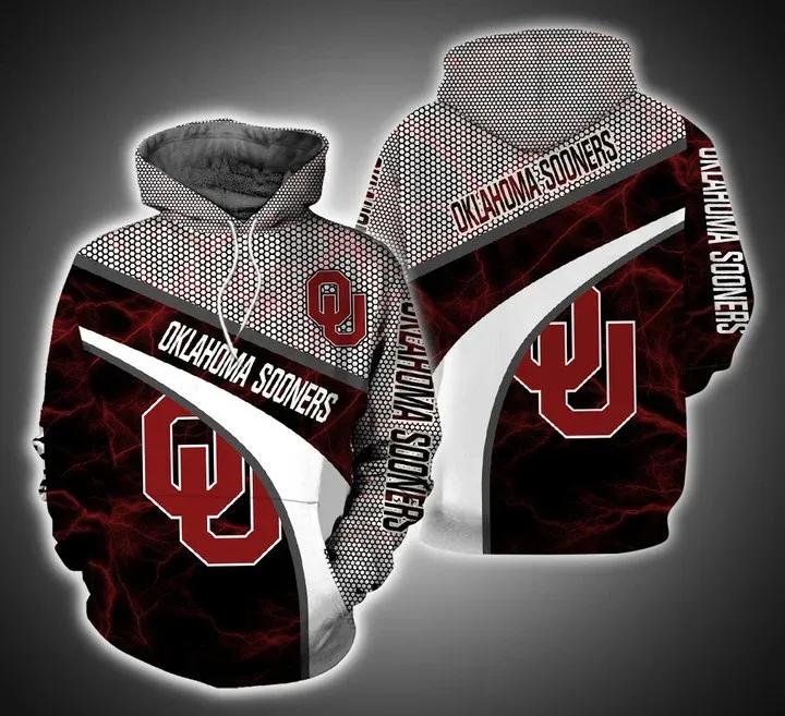 Gifts For Oklahoma Sooners Fans: Oklahoma Sooners Logo For Fan 3D Hoodie