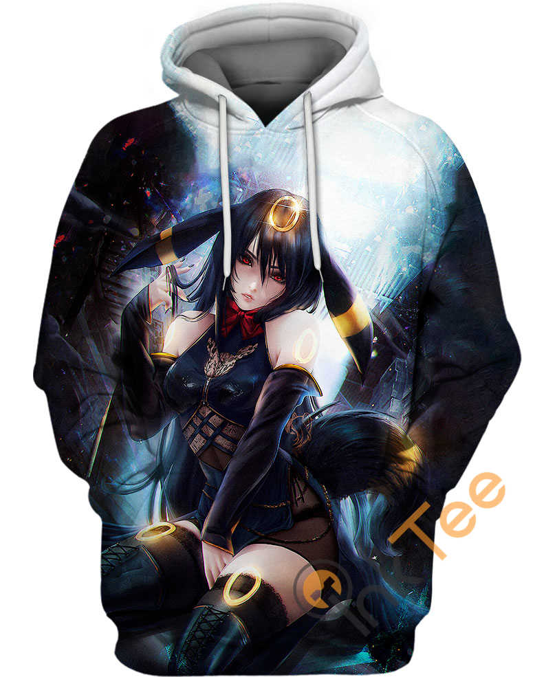Gijinka Umbreon Sport All Over Print Hoodie 3D | Custom All Over Print Hoodie