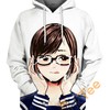 Girl Brown Hair Ahegao Hoodie 3D | All Over Print Hoodie Printful
