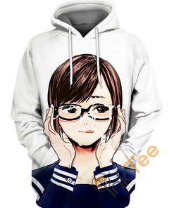 Girl Brown Hair Ahegao Hoodie 3D | All Over Print Hoodie Printful
