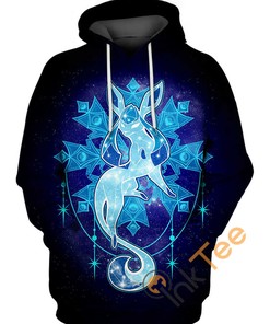 Glaceon Starry Hoodie 3D | Custom All Over Print Hoodie