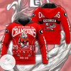 Go Dawgs With Georgia Bulldogs 3D Red Hoodie