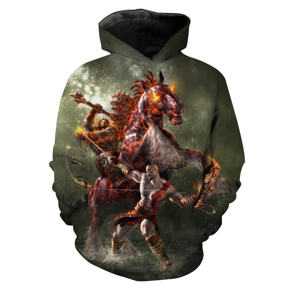 God Of War Boss Battle Apparel Hoodie 3D | Custom All Over Print Hoodie