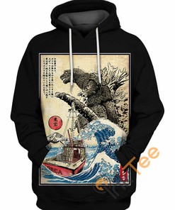 Godzilla Hoodie 3D | All Over Print Zip Up Hoodie Men