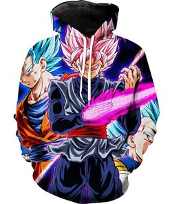 Goku Black Sword Vegeta And Goku Dragon Ball Super Hoodie 3D | Custom All Over Print Hoodie