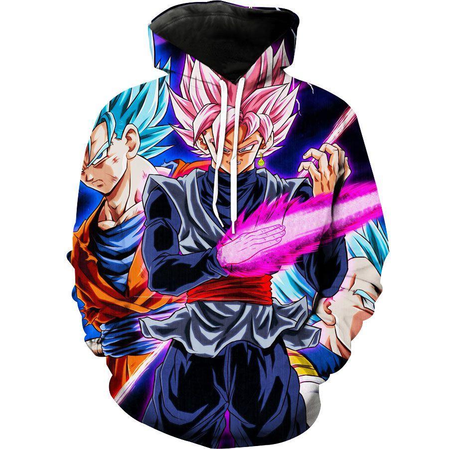 Goku Black Sword Vegeta And Goku Dragon Ball Super Hoodie 3D | Custom All Over Print Hoodie