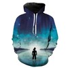 Goku Gazing At The Stars Dragon Ball Galaxy Stars Hoodie 3D | All Over Print Hoodie Printful