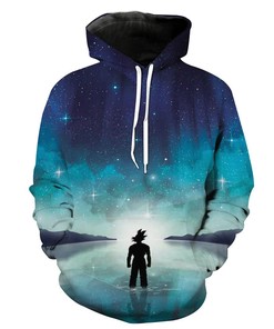 Goku Gazing At The Stars Dragon Ball Galaxy Stars Hoodie 3D | All Over Print Hoodie Printful