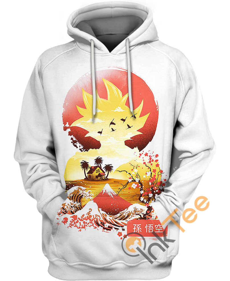 Goku Super Saiyan Sunset Hoodie 3D | Custom All Over Print Hoodie