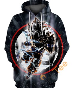 Goku Ultra Instinct Silhouette Hoodie 3D | Custom 3D Hoodies