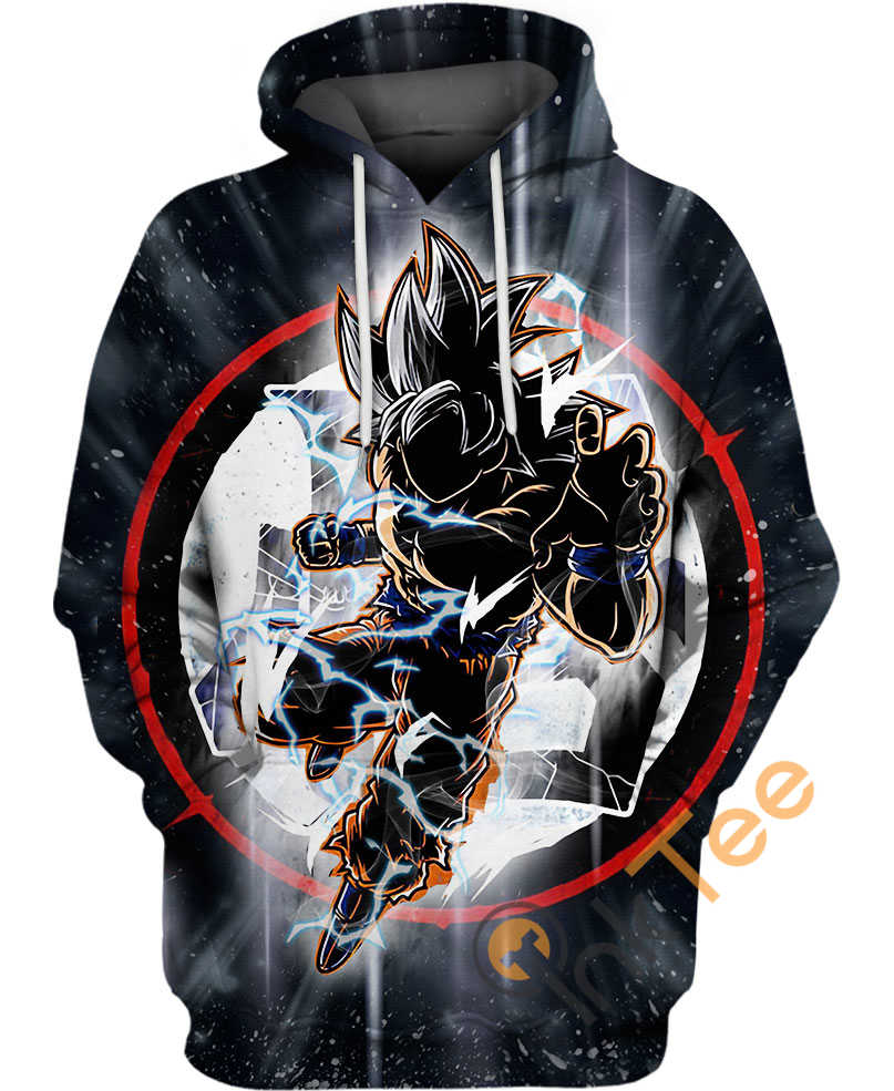 Goku Ultra Instinct Silhouette Hoodie 3D | Custom 3D Hoodies