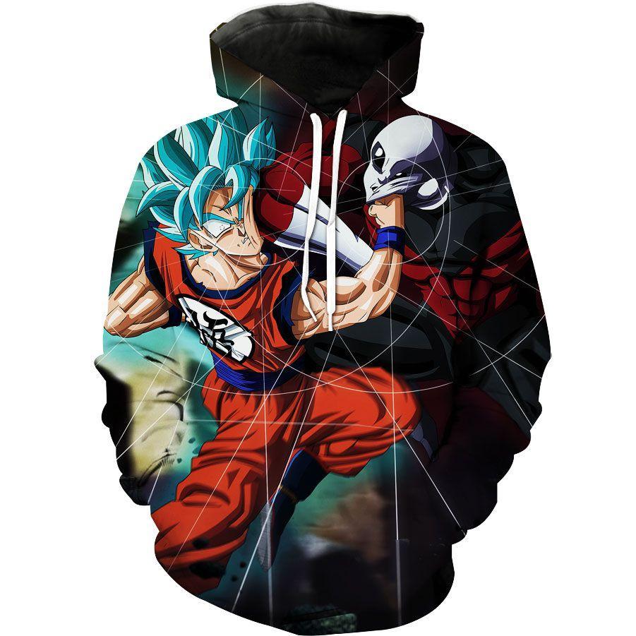 Goku Vs Jiren Fight Dragon Ball Super Fight Hoodie 3D | All Over Print Hoodie Printful
