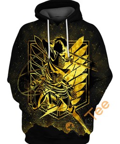 Golden Eren Yeager Hoodie 3D | All Over Print Hoodie Printful