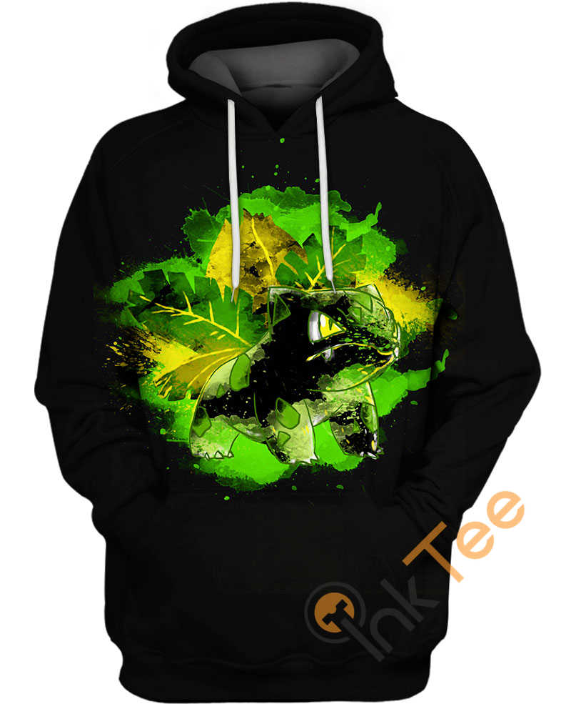Grass Type Pokemon 3D Hoodie - Inspired Design