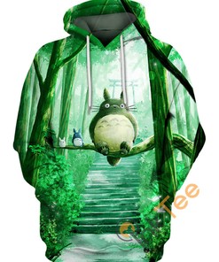 Green Path Totoro 3D Hoodie - Studio Ghibli Inspired