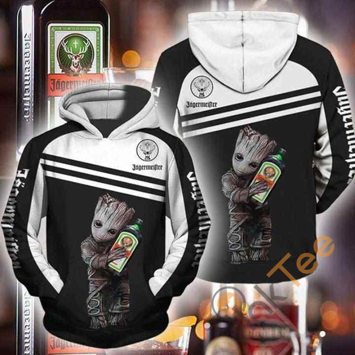 Groot Hug Jagermeister Wine 3D Hoodie - Unique And Trending Design