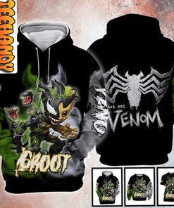 Groot Venom 3D Hoodie - Marvel Comics Theme