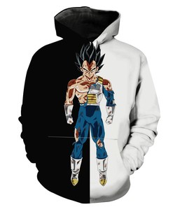 Half Black Half White Ultra Instincts Vegeta 3D Hoodie - Dragon Ball Super Inspired