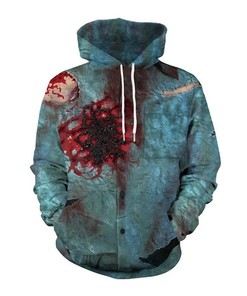 Halloween Blood Shoot Print 3D Hoodie - Zipper Hoodie