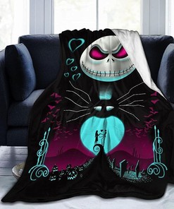 Halloween Jack Skellington Blanket - Soft Halloween Throw Blanket for Couch and Sofa