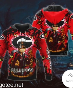 Halloween Jack Skellington Georgia Bulldogs 3D Zip Hoodie - Perfect Gifts 