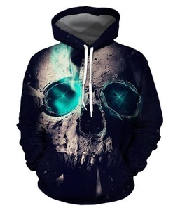 Halloween Skull 3D Hoodie - Zipper Hoodie