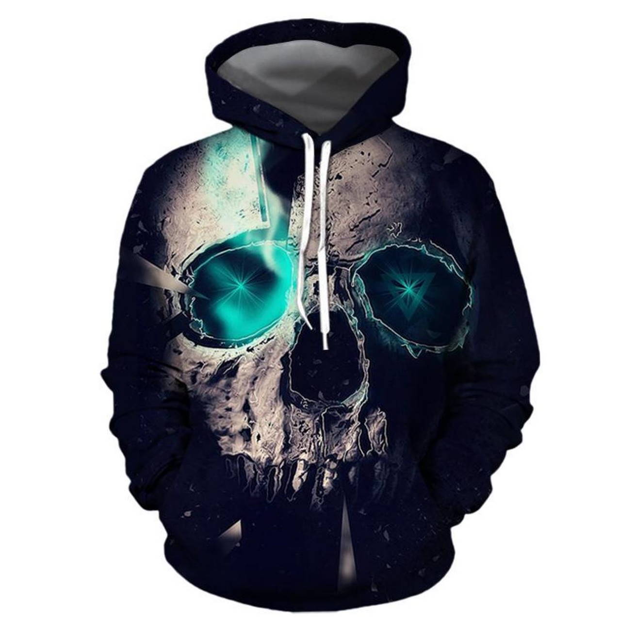 Halloween Skull 3D Hoodie - Zipper Hoodie