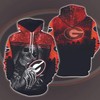 Halloween Skull Death Hold Logo Georgia Bulldogs 3D All Over Print Zip Hoodie - Perfect Gift For Ncaa Fans 