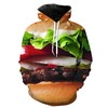 Hamburger Food 3D Hoodie - Fun And Playful Design