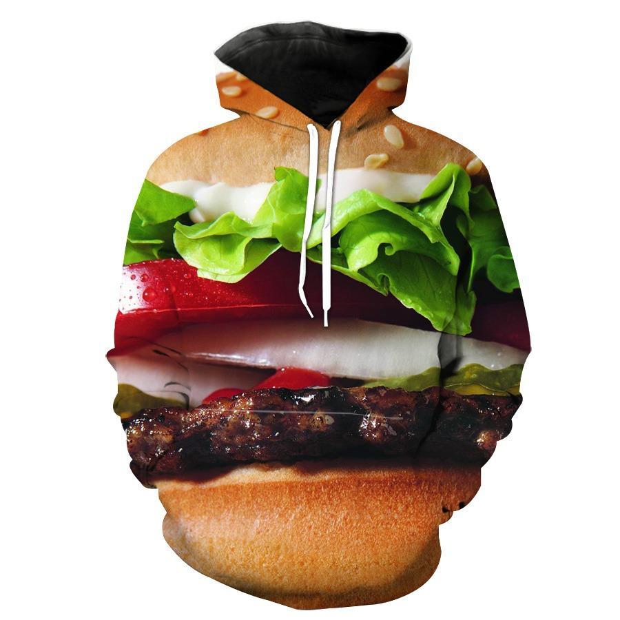 Hamburger Food 3D Hoodie - Fun And Playful Design