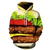 Hamburger Funnys 3D Hoodie - Unique And Quirky 