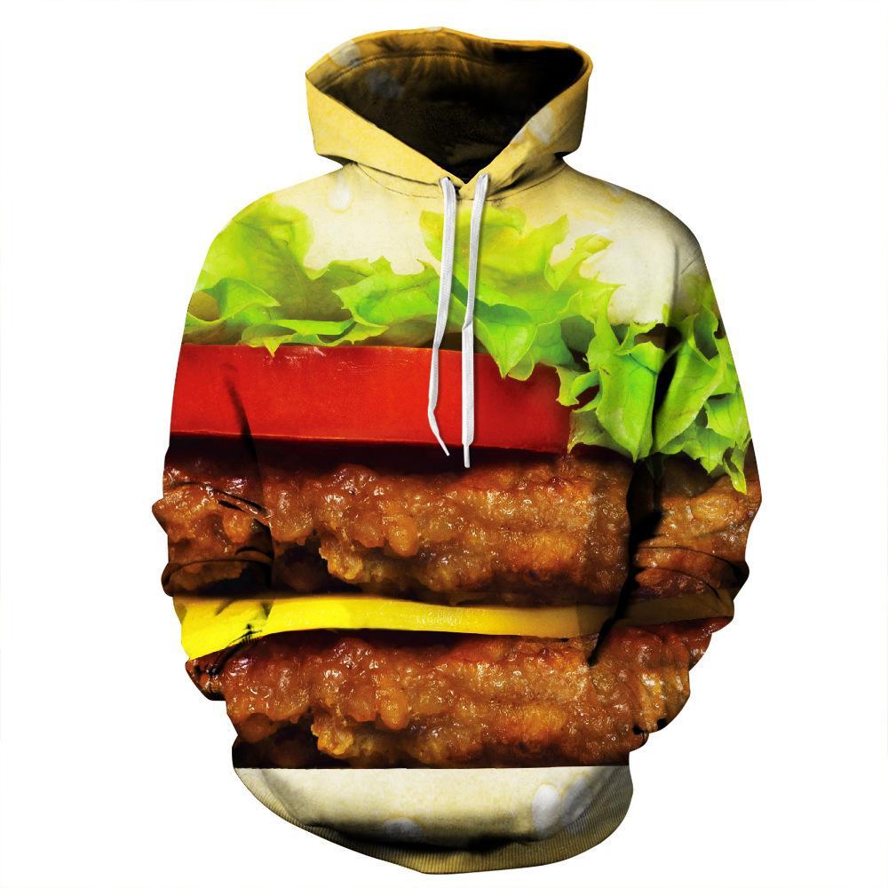 Hamburger Funnys 3D Hoodie - Unique And Quirky