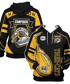 Hamilton Tiger Cats Cfl 3D All Over Print Zip Up Hoodie - Gifts For Football Fans