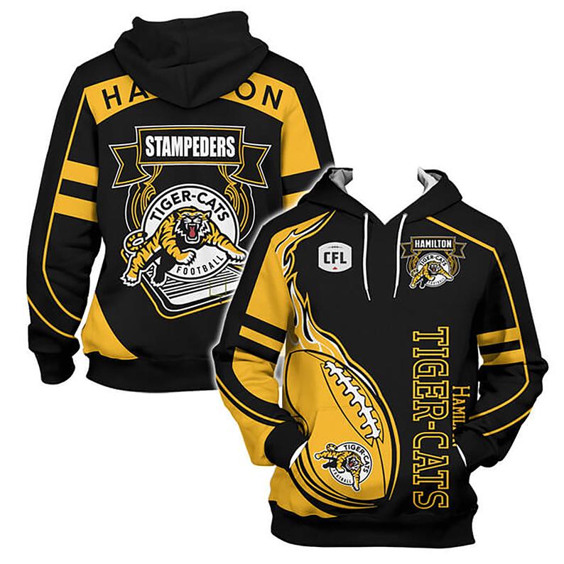 Hamilton Tiger Cats Cfl 3D All Over Print Zip Up Hoodie - Gifts For Football Fans