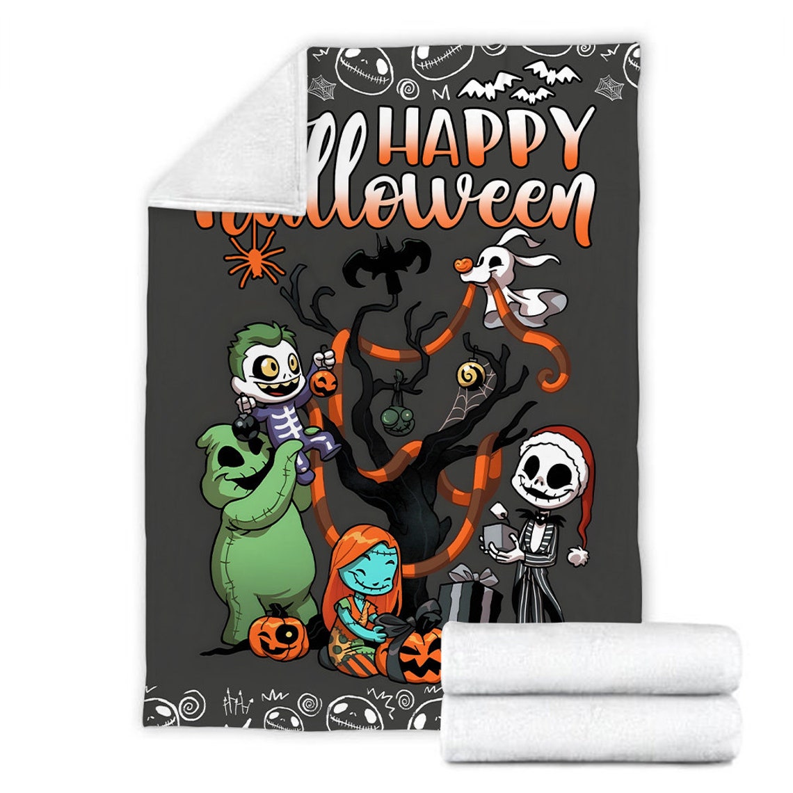 Happy Halloween Jack Skellington Blanket - Nightmare Before Christmas Love Gift
