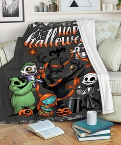 Happy Halloween Jack Skellington Blanket - Nightmare Before Christmas Love Gift