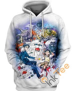 Honorable Digimon Honesty Team 3D Graphic All Over Print Hoodie