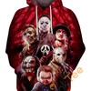 Horror Movie Custom All Over Print 3D Hoodie Featuring Killers - Horror Fans' Style