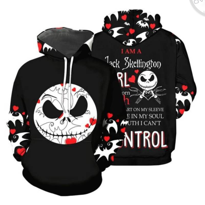I Am A Jack Skellington Girl 3D Hoodie - For The Fans
