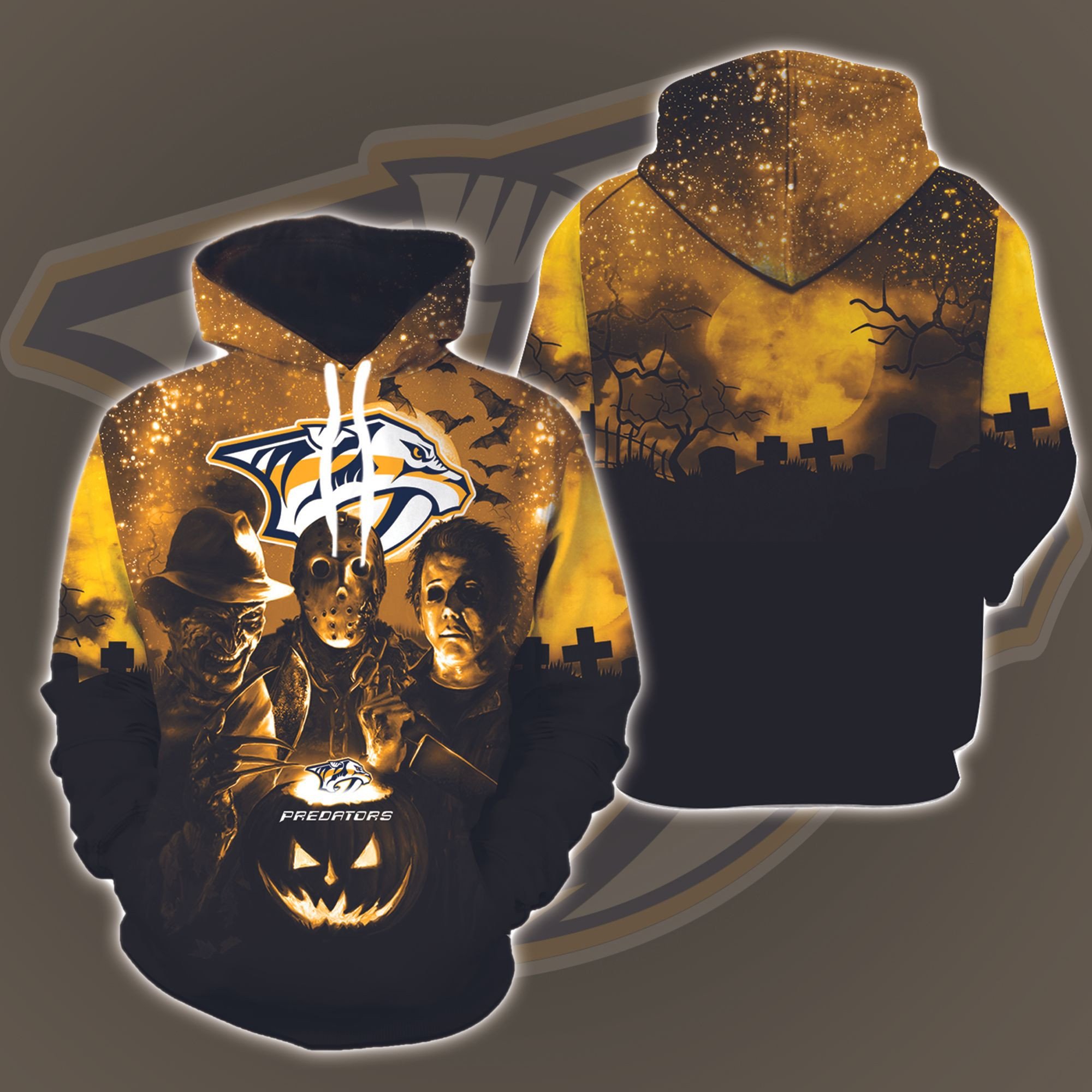 Ice Cold Fashion With Nashville Predators Nhl Ice Bear 3D All Over Print Hoodie With Zip Up
