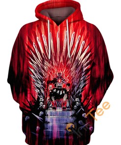 Ichigo On Iron Throne 3D Hoodie - From Bleach 