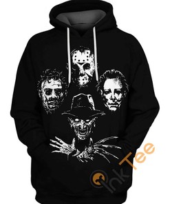 Icons Of Horror 3D Hoodie - Spooky And Cool 