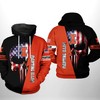 Illinois Fighting Illini Us Flag Skull 3D All Over Print Zip-Up Hoodie - Ncaa 