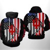 Indiana Hoosiers Us Flag 3D All Over Print Zip-Up Hoodie - Ncaa 