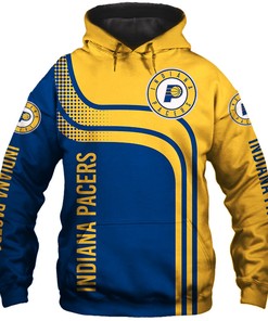 Indiana Pacers All Over Print Zip-Up Hoodie - 3D For Fans